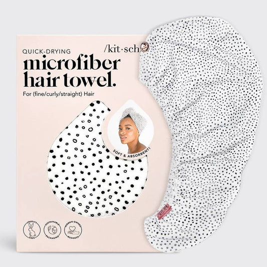 Kitsch 4938 Quick Dry Hair Towel - Micro Dot