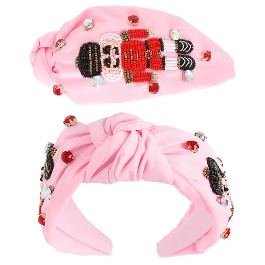 anbfashion Nutcracker Jeweled Knotted Christmas Headband