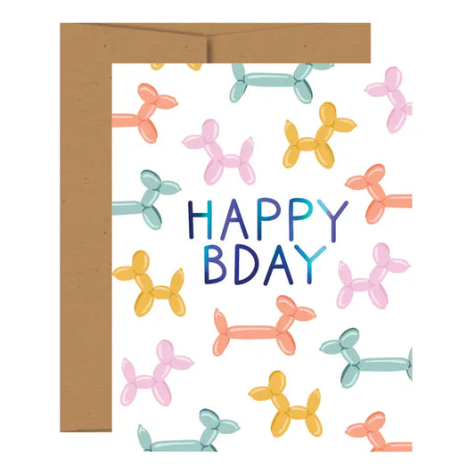 Pippi Post Balloon Animal Birthday Greeting Card