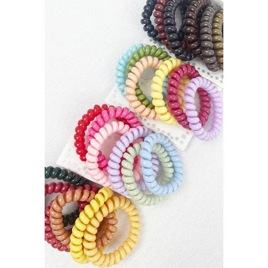 Love and Repeat Colorful Phone Cord Hair Tie Set