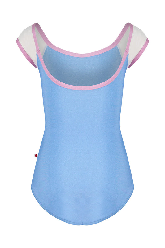 Yumiko Wendy Mesh Child Cap Sleeve Leotard