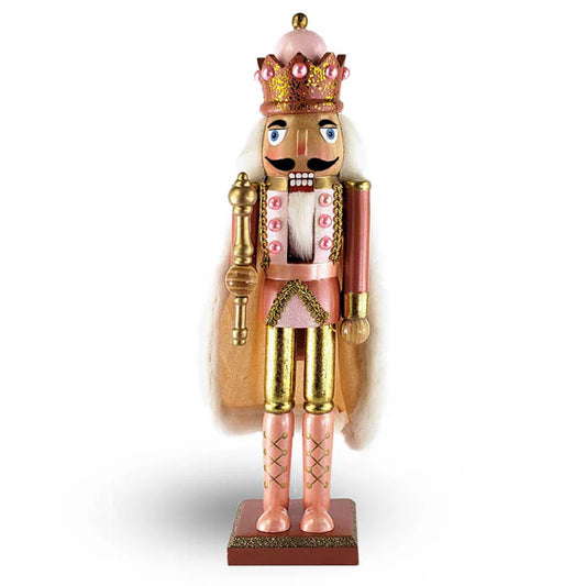 Nutcracker Ballet Gifts 15" Nutcracker Rose Gold w/ Cape