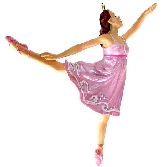 Nutcracker Ballet Gifts 4.25 in Resin Ballerina Ornament pink Romantic Dress