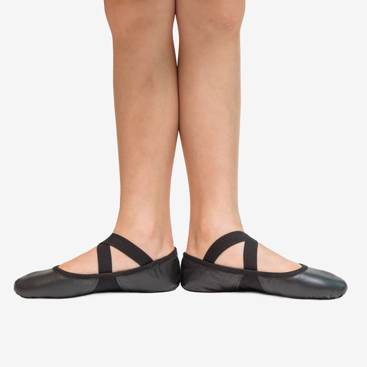 So Danca SD110L Adult Briar Leather Split Sole Ballet Shoe - Black