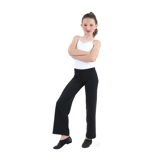Eurotard 44555C Girls Microfiber Mid Rise Jazz Pants