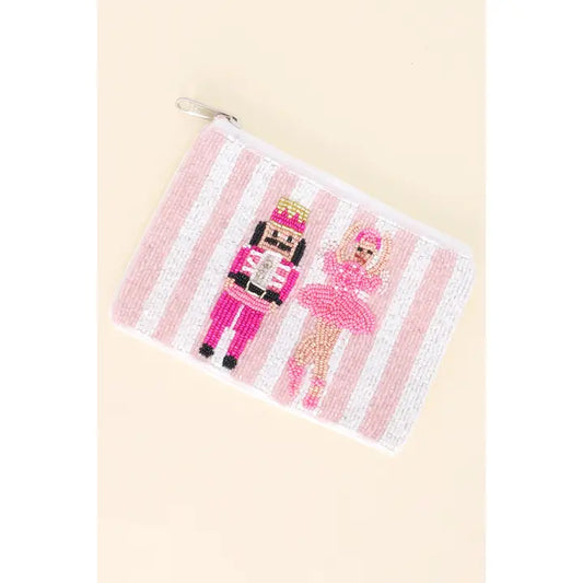 anbfashion Nutcracker Ballet Christmas Beaded Coin Bag