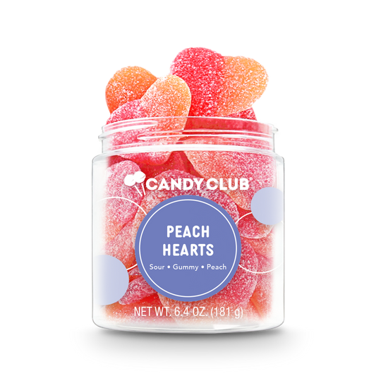 Candy Club Peach Heart Gummies