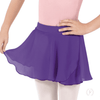 Girl wearing purple chiffon mock wrap ballet skirt