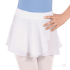 Girl wearing white chiffon mock wrap ballet skirt