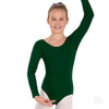 Girls hunter green long sleeve dance leotard