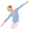 Girls light blue long sleeve dance leotard
