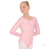 Girls pink long sleeve dance leotard