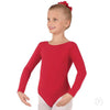 Girls red long sleeve dance leotard
