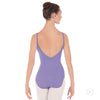 Back view of dancer wearing a lilac camisole leotard