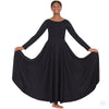 Black long sleeve praise dance dress