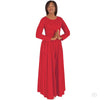 Red long sleeve praise dance dress