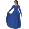Royal blue long sleeve praise dance dress