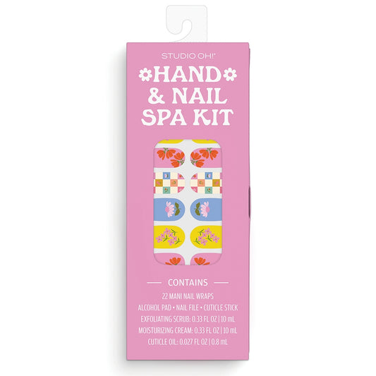 Studio Oh! Checkerboard Blooms Hand & Nail Spa Kit