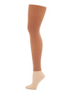 Footless tights in darker shade shown from side