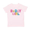 Sweet Wink Birthday Girl rhinestone T-shirt in ballet pink with colorful birthday lettering and sparkling embellishments