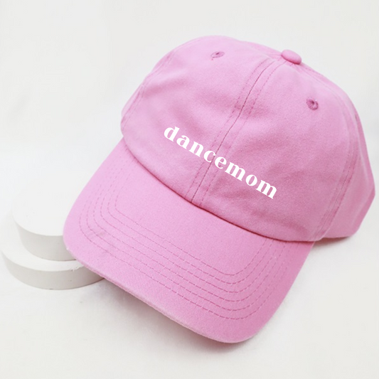 Dance Mom Embroidered Pink Hat
