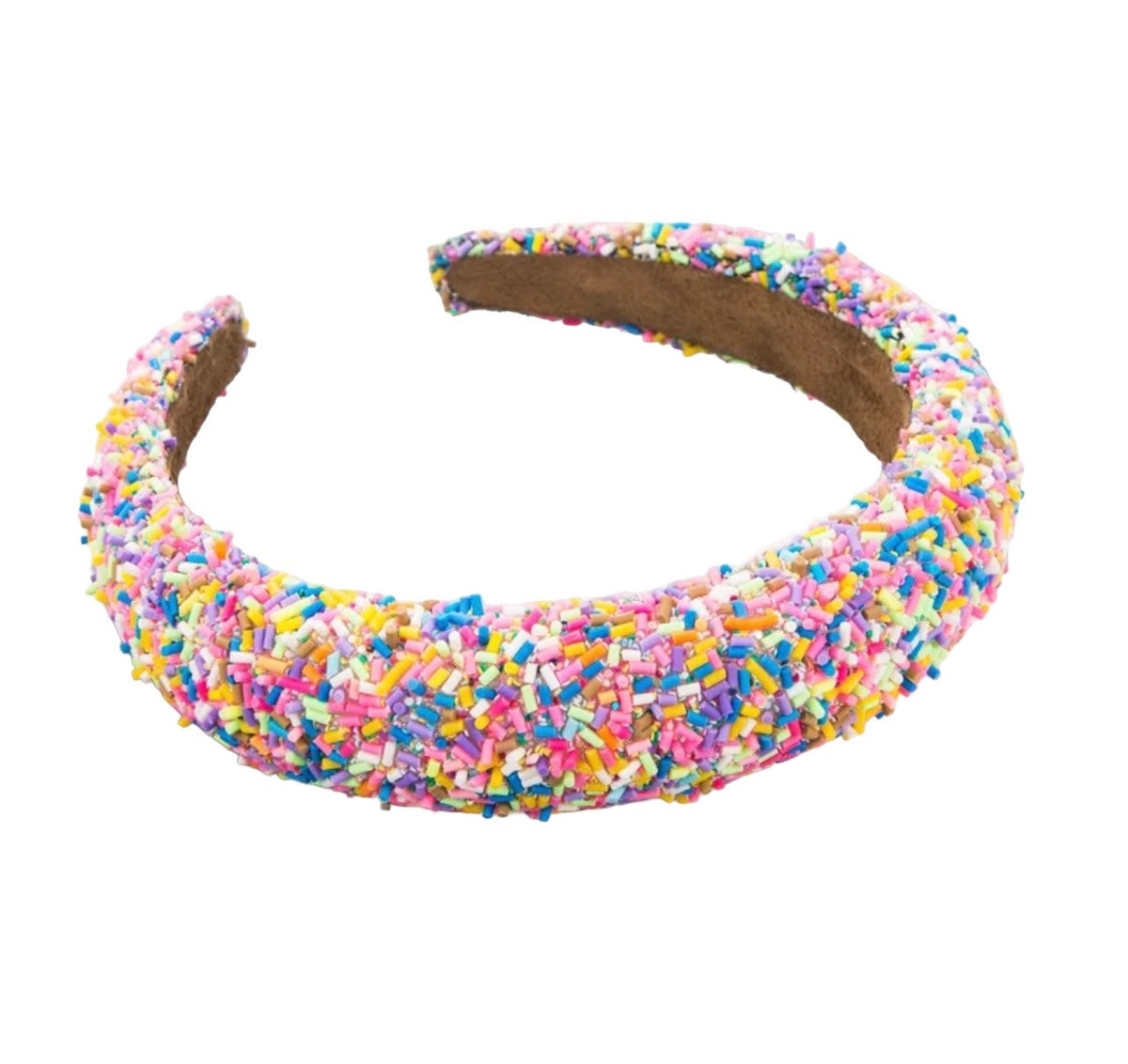 Mavi Bandz Sprinkles Galore headband covered in colorful multicolor sprinkle-style embellishments