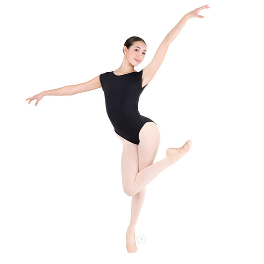 Eurotard 44491 Womens Microfiber Open Back Cap Sleeve Leotard