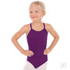 Girls purple camisole leotard front view