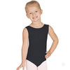 Child dancer wearing black tank leotard