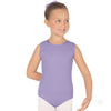 Child dancer wearing lilac tank leotard