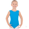Child dancer wearing turquoise tank leotard