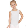 Child dancer wearing white tank leotard