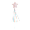 Sweet Wink Starlight Wand with glittery blush pink star, pastel ribbon streamers, and ribbon-wrapped handle