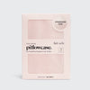 Blush satin pillowcase product packaging shown upright