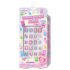 Hot Focus Gummy Bears Nails press-on nail set in retail packaging, featuring pink, purple, and blue gummy bear-shaped nails with heart and star details.
