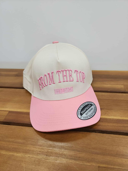 FTT Brand Embroidered Pink Two-Toned Hat