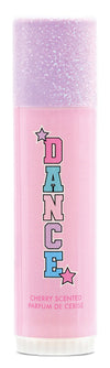 Perfume bottle labeled 'DANCE' with a pink and purple design.