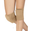 Model wearing nude Eurotard knee pads on both knees