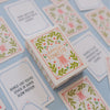 Pippi Post Dancer Roulette activity cards with colorful floral backs and dance challenge prompts