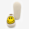 Bottom view of slipper showing flat sole