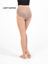 Side view of dancer wearing light suntan convertible tights