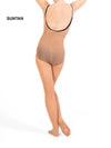 Side view of dancer wearing a nude adjustable body tight