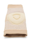 Back view of nude gel knee pad showing contoured gel padding area