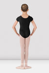 Bloch Dujour child cap sleeve black leotard back view