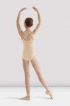 Bloch girls nude camisole leotard, ballet stance
