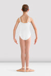Bloch girls camisole leotard, back view showing strap placement