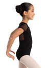 Side view of children’s puff sleeve ballet leotard