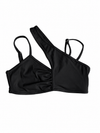 Trendy Trends Stevie black one-shoulder dance crop top with asymmetrical neckline and straps