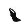 Low-profile performance dance sock in black, side view
