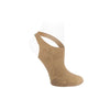Low-profile performance dance sock in light nude, side view